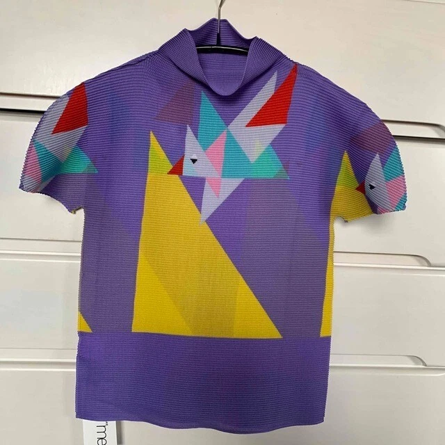 Me ISSEY MIYAKE Patterned Tops Purple/Yellow Free Size | eBay