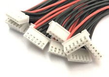 6Pin JST-XH LiPO battery balance charger 5s 18.5v silicone 22AWG 10cm wire x 10