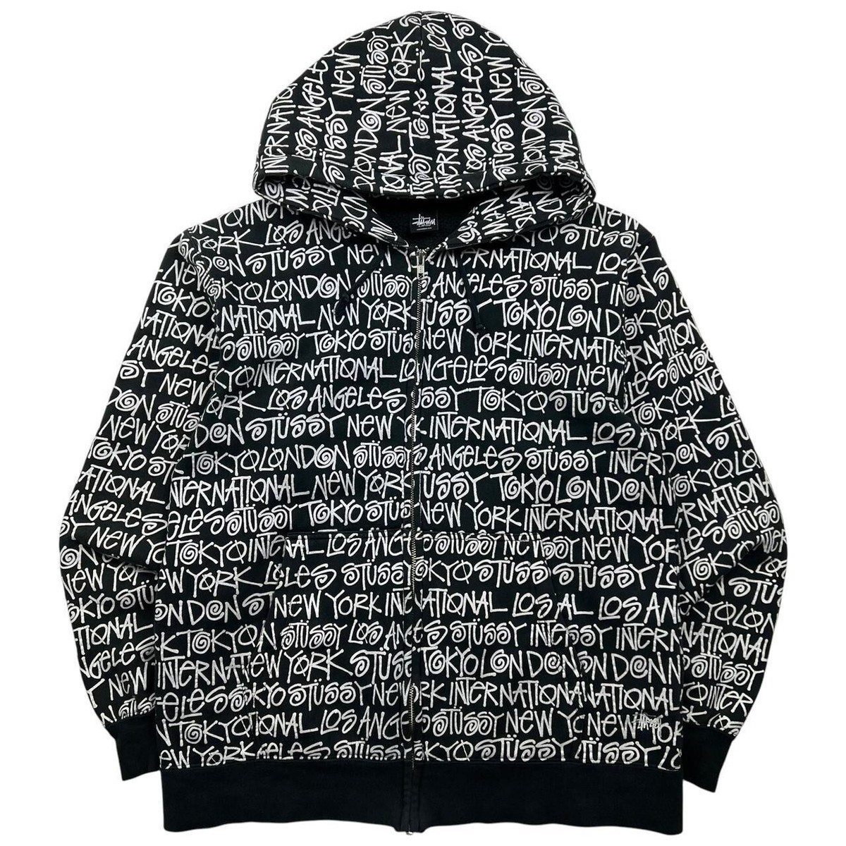 90s vintage パーカーsupreme stussy L PICK!! Vintage 90s Stussy Zipper Hoodie Stussy Sweater Stussy Big