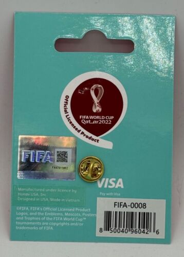 FIFA WORLD CUP 2022 QATAR 1.25" COUNTRY FLAGS PIN NEW ON CARD FREE SHIPPING - Picture 2 of 2