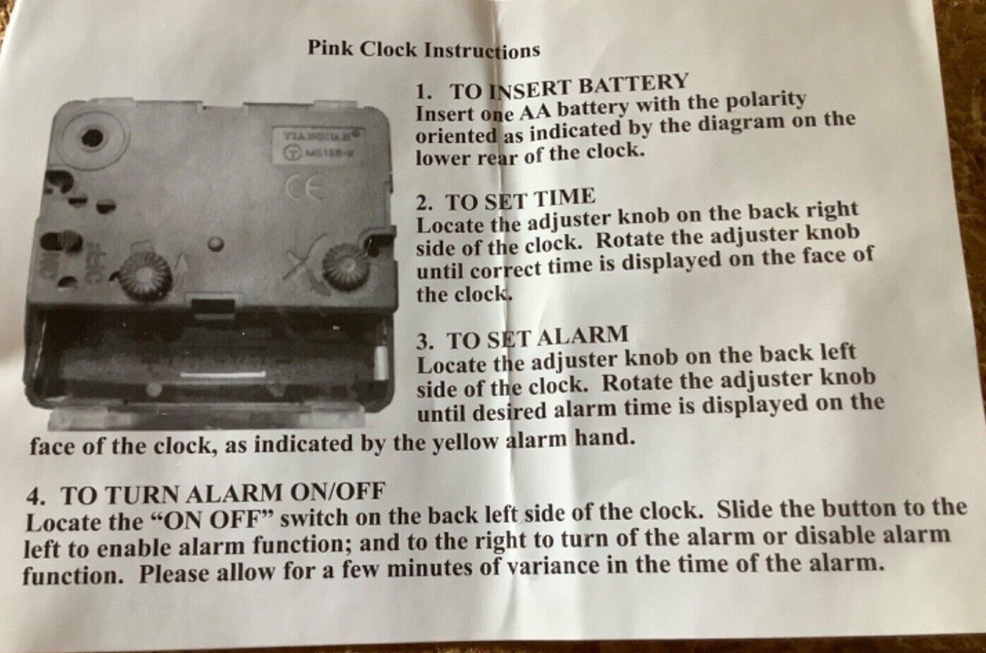 Ballerina 3 piece pink set, battery clock, picture frame + trinket box