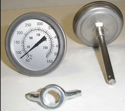 F&C 2" BBQ SMOKER/PIT/GRILL THERMOMETER TEMP GAUGE !