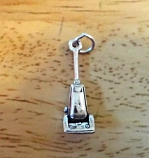Sterling Silver 3D 21x7mm Vacuum Cleaner Charm