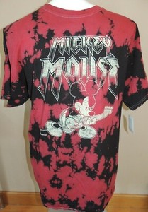 red and black tie dye shirt