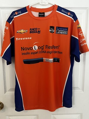 Indy Race Car Novo Log Charlie Kimball  83 Pit Crew Jersey Shirt Sz S Men