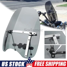 For Honda Shadow 750 Spirit 1100 VLX 600 17"×15" Smoked Windshield Windscreen US