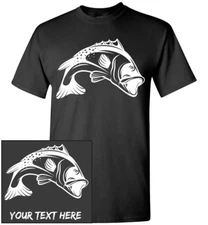 Largemouth Bass T-Shirt, Men Women Youth Kids Long Personalized Custom Tee fish