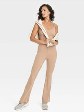 Women's Joylab Nude Flare Long Bodysuit Size Large