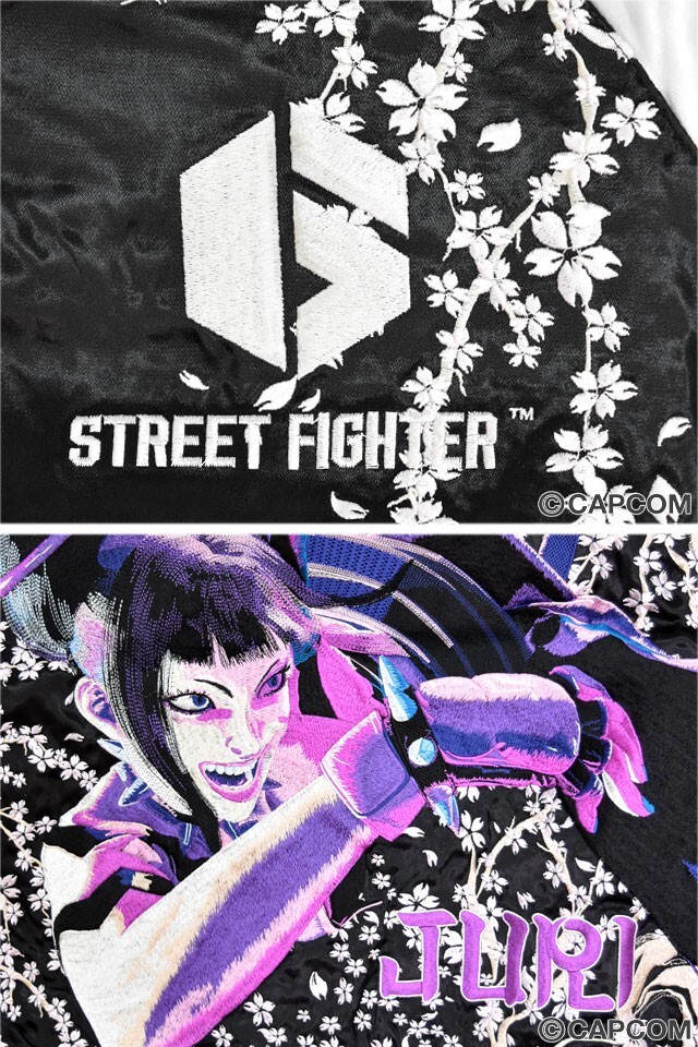 Street Fighter 6 Juri Han Satin Jacket Embroidery Sukajan