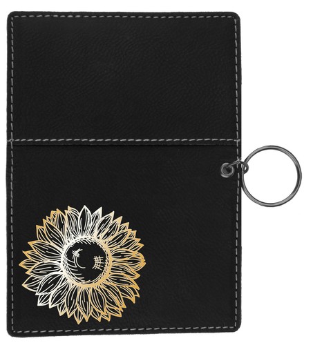 Cartera Llavero Girasol Grabado Láser Cuero sintético - Imagen 2 de 18