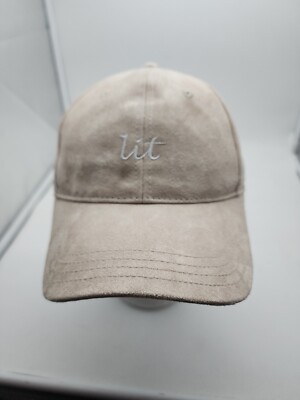 Carbon Elements LIT Embroidered Hat Strapback Baseball Cap Beige Hat