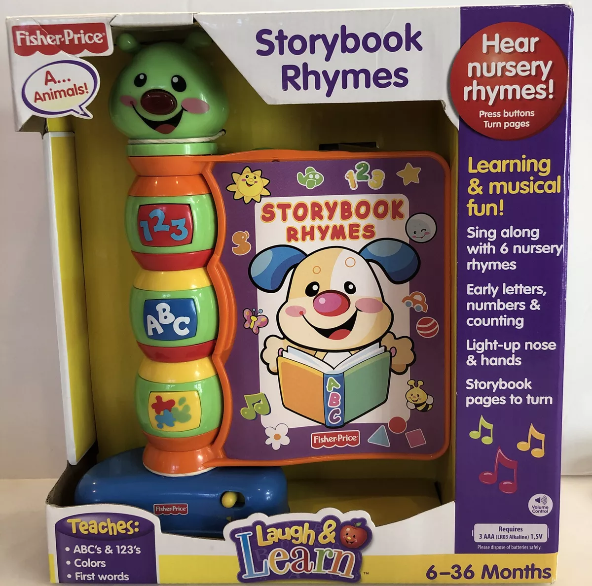 Fisher Price Laugh and Learn Storybook Rhymes NEW Interactive Electronic Book