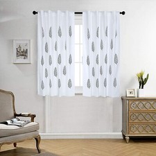 New 2 Piece Eyelet Window Curtain Set - 5 feet
