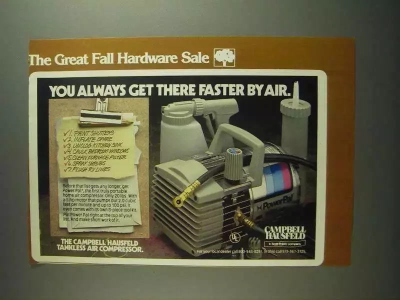 1984 Campbell Hausfeld PowerPal Air Compressor Ad eBay