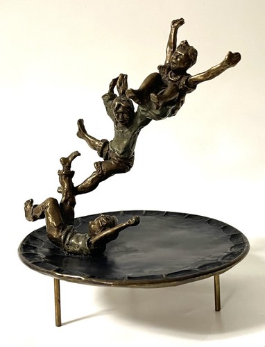 Original Mark Hopkins 1998 JUMPIN Bronze Sculpture - Picture 7 of 9
