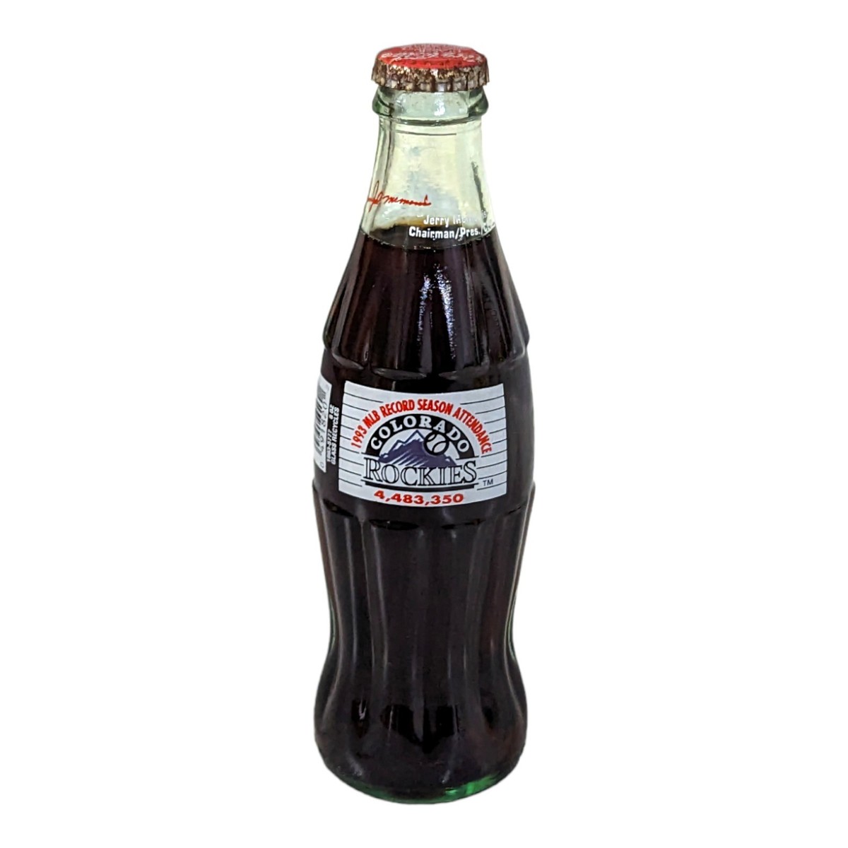1993 Colorado Rockies MLB Record Attendance Season Coke Bottle New