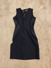 Zara basic sleeveless black Stretch sheath Above Knee dress XS