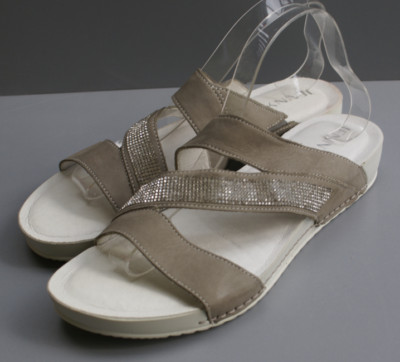 JENNY by ARA Pantolette Sandale Echtleder taupe Gr.43 /UK 9,5 NEU NP 69,00  