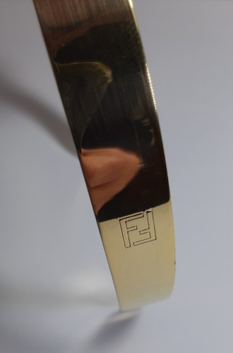 Cerchietto FENDI Accessorio Vintage Acconciatura Capelli Gioiello Italy Dorato - Foto 8 di 14