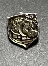 Vintage USSR Soviet Pin Badge – Hippopotamus Zoo Animal  Lapel Collectible