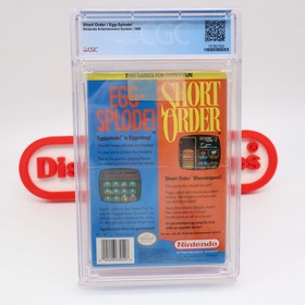 NES Nintendo SHORT ORDER / EGG-SPLODE - CGC GRADED 8.0 A! NEW & Factory Sealed!