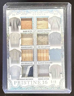 2025 Leaf Game Used Ruth, Mantle, McCarthy, DiMaggio, Munson, Jeter PS-14 /8