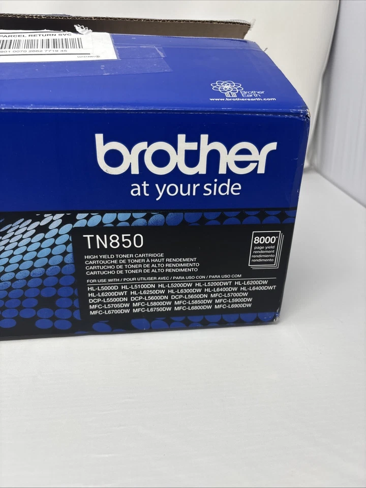 CARTUCHO DE TÓNER IMPRESORA NEGRO ALTO RENDIMIENTO ORIGINAL BROTHER TN850 Foto 2 de 4