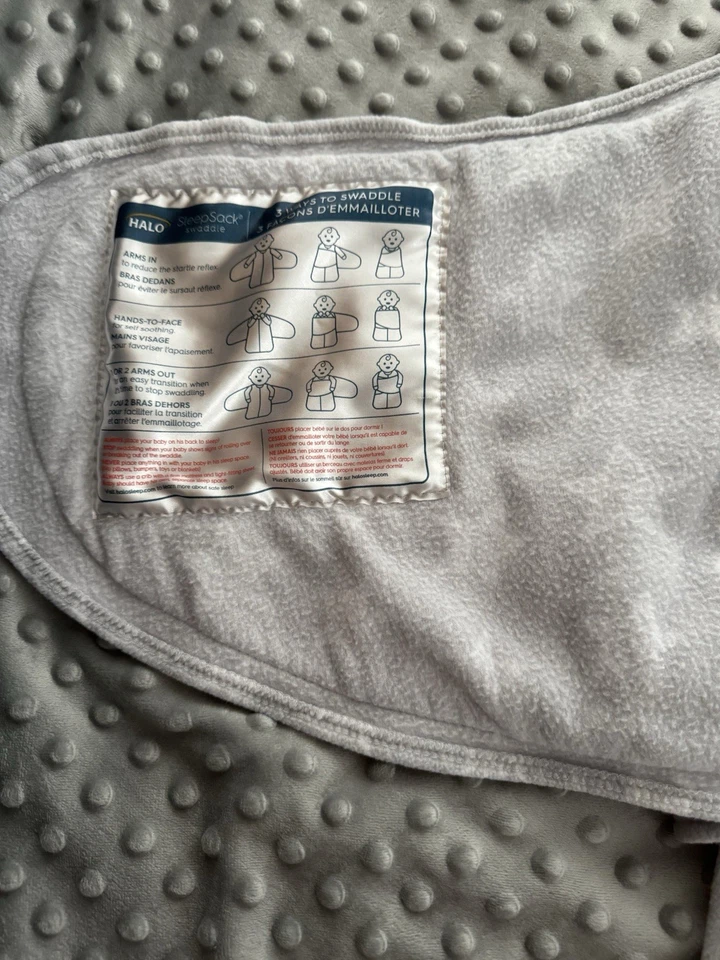 Two Gray Halo  SleepSack Swaddle With Stars Size Small 3-6 Months - Image 4 of 4