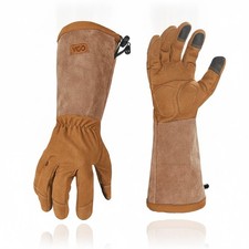 Gardening Leather Gloves Men Long Sleeves Thorn Proof Touchscreen Work Gloves...