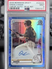 2020 Bowman Draft - Chrome Draft Picks Autographs Owen Caissie True Blue /150