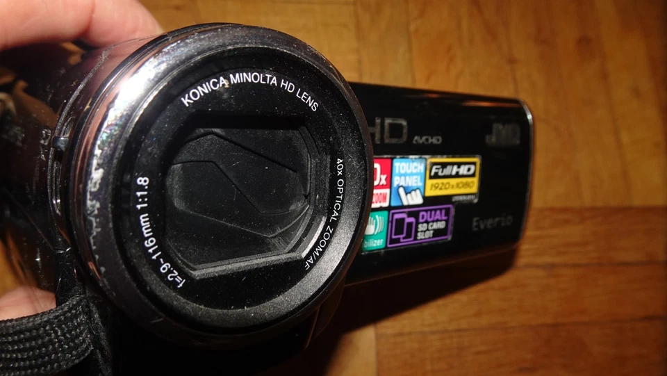 JVC HD camcorder Dual SD CARD 40x zoom GZ-HM440BBK UK Stecker Touch screen - Bild 2 von 4