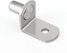 1/4 Inch Shelf Pegs,40Pcs Bracket Support Pins L-Shaped Holders for Cabinets,She