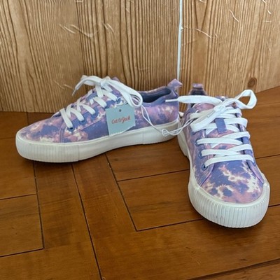 Cat & Jack Pascale Little Girl Youth Size 3 Pink and Purple Tie-Dye Sneakers NWT