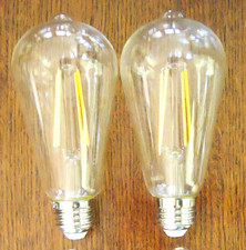 Pair of Vintage LED Edison Bulbs Non-Dimmable ST64 LED Filament Bulb 6 Watts