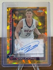 2025-26 Topps Chrome Sapphire-Kasparas Jakucionis-Gold Sapphire Rookie Auto /50