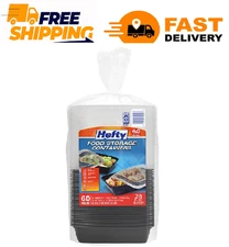 Hefty Food Storage Containers with Lids, 28 oz., 60 pc.