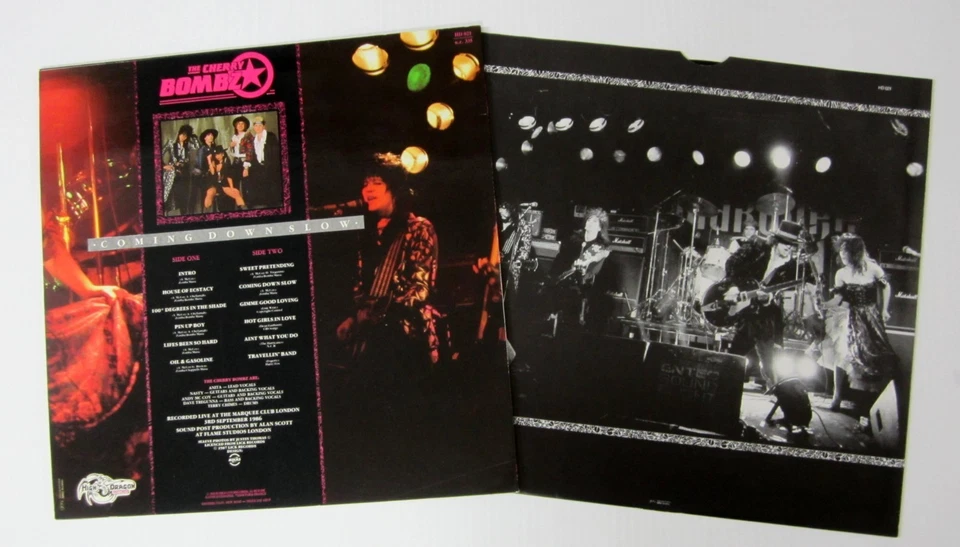 CHERRY BOMBZ Comin Down Slow LP 1987 France HANOI ROCKS Near-MINT vinyl - Image 2 of 2