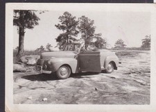 1941 Ford Convertible 2 Guys Aboard Door Open Vernacular Photo