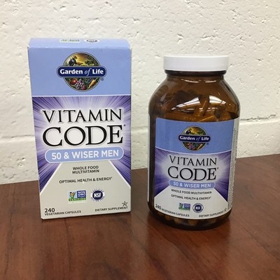 Garden of Life Vitamin Code 50 & Wiser Men - 240 Veg Caps - EXP 05/2026