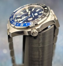 TAG Heuer Aquaracer WAY201T "Batman" Calibre 7 GMT 43mm Blue Dial Excellent 17