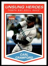 Carl Crawford 2004 Fleer Platinum #180 Tampa Bay Devil Rays Baseball Card