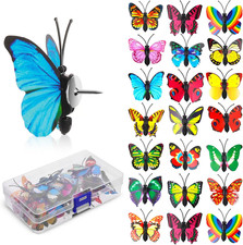 40 Pack Butterfly Push Pins for Cork Board, Colorful Butterfly Thumb Tacks, Deco