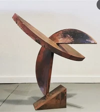 Abstract Steel Sculpture by artist Simi Dabah (16” high)