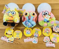 Snackles SpongeBob SquarePants and Patrick 5” Plush set of 3 New