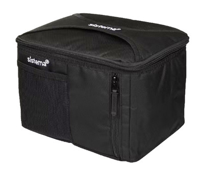 Sistema Lunch Bag Schwarz Mega Faltbare Kühltasche To Go 5,5L Isoliert Robust