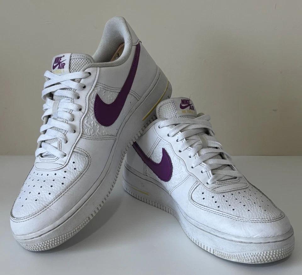 NIKE AIR FORCE 1 '07 'EMBOSSED HOOPS - LAKERS FJ4209-100 MENS - Image 2 of 4
