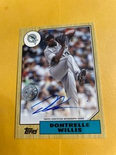 2022 Topps Series 1 Dontrelle Willis 1987 35th Anniversary On Card Auto #87BA-DW
