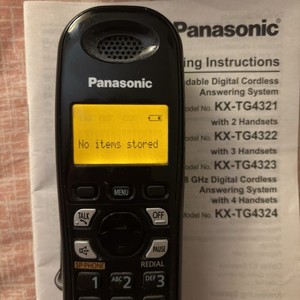 Working Set Panasonic Rechargeable Cordless Telephones Answer Machine Caller ID