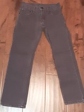 Levi's 511 Slim Brown Denim Jeans Button Fly Boys Size 8 School Pants