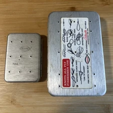 Perrine #97 And #66 Aluminum Fly Box Vintage